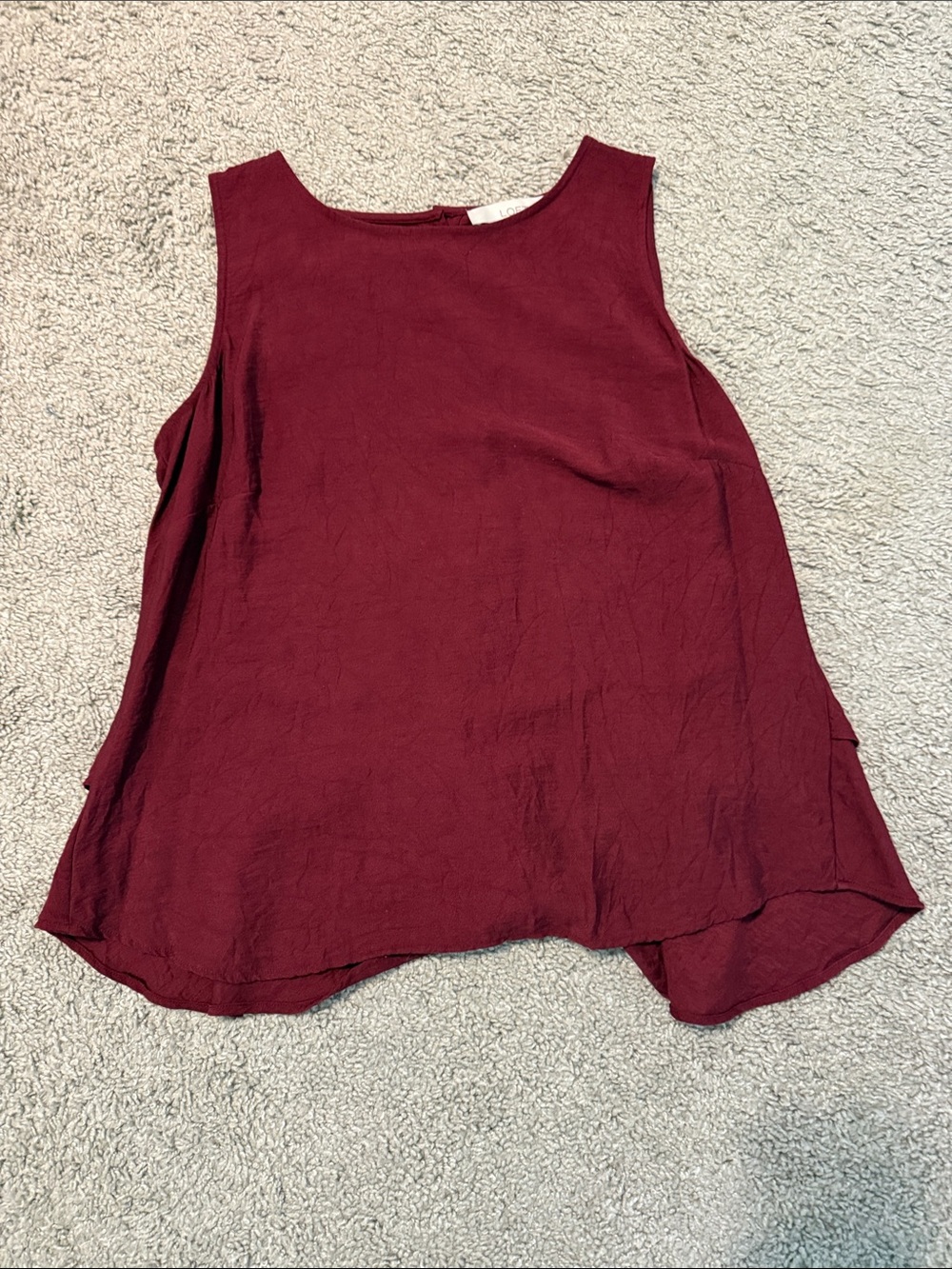 Sleeveless Wine Red Women's Tank Top